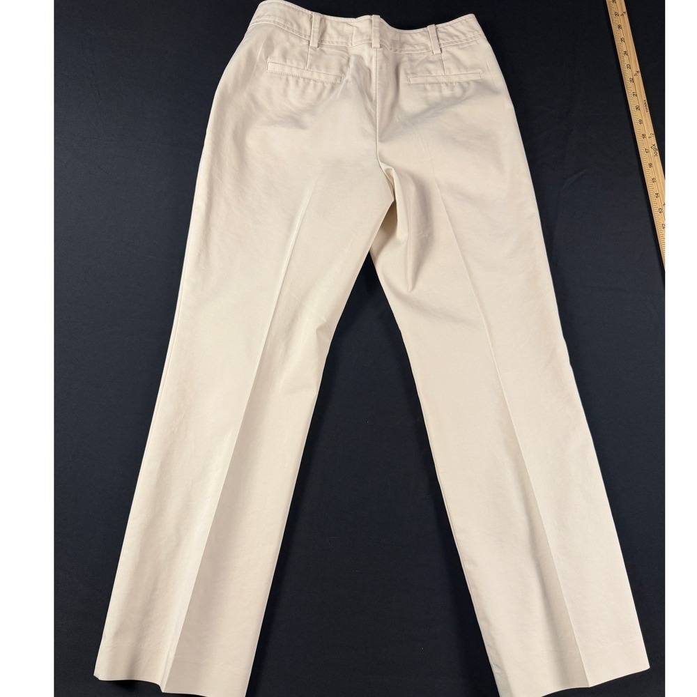 Talbots Heritage Wide Leg Dress Pants Womens 8P Off White Capsule Minimalist - Picture 7 of 7